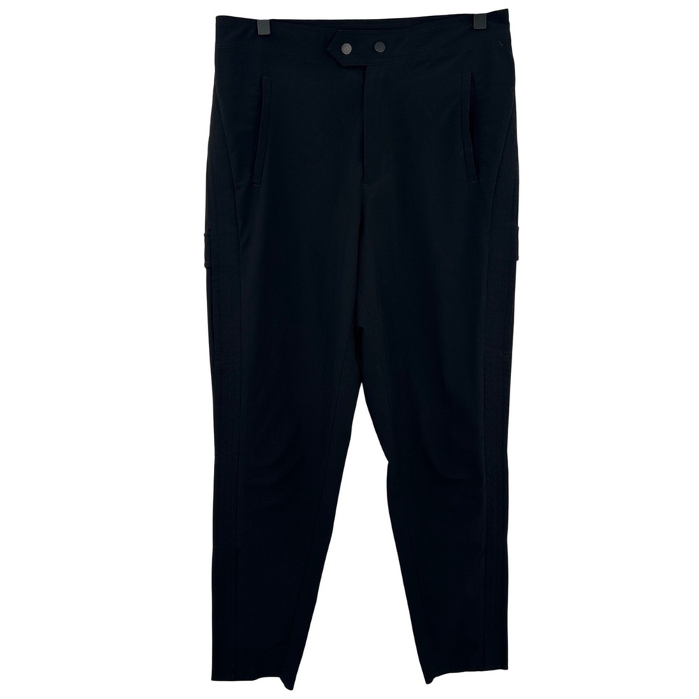 Athleta Uptown Ankle Pant Black Cargo Tapered Trousers Size 6 RN 54023 - Picture 2 of 8